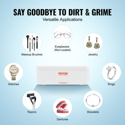 Jewelry Cleaner Ultrasonic Machine, Ultrasonic Cleaner Machine 16oz (470ml) with 4 Timer Modes, Portable V952-JYCSBQXJ35W4BF11TV3