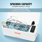 Jewelry Cleaner Ultrasonic Machine, Ultrasonic Cleaner Machine 16oz (470ml) with 4 Timer Modes, Portable V952-JYCSBQXJ35W4BF11TV3