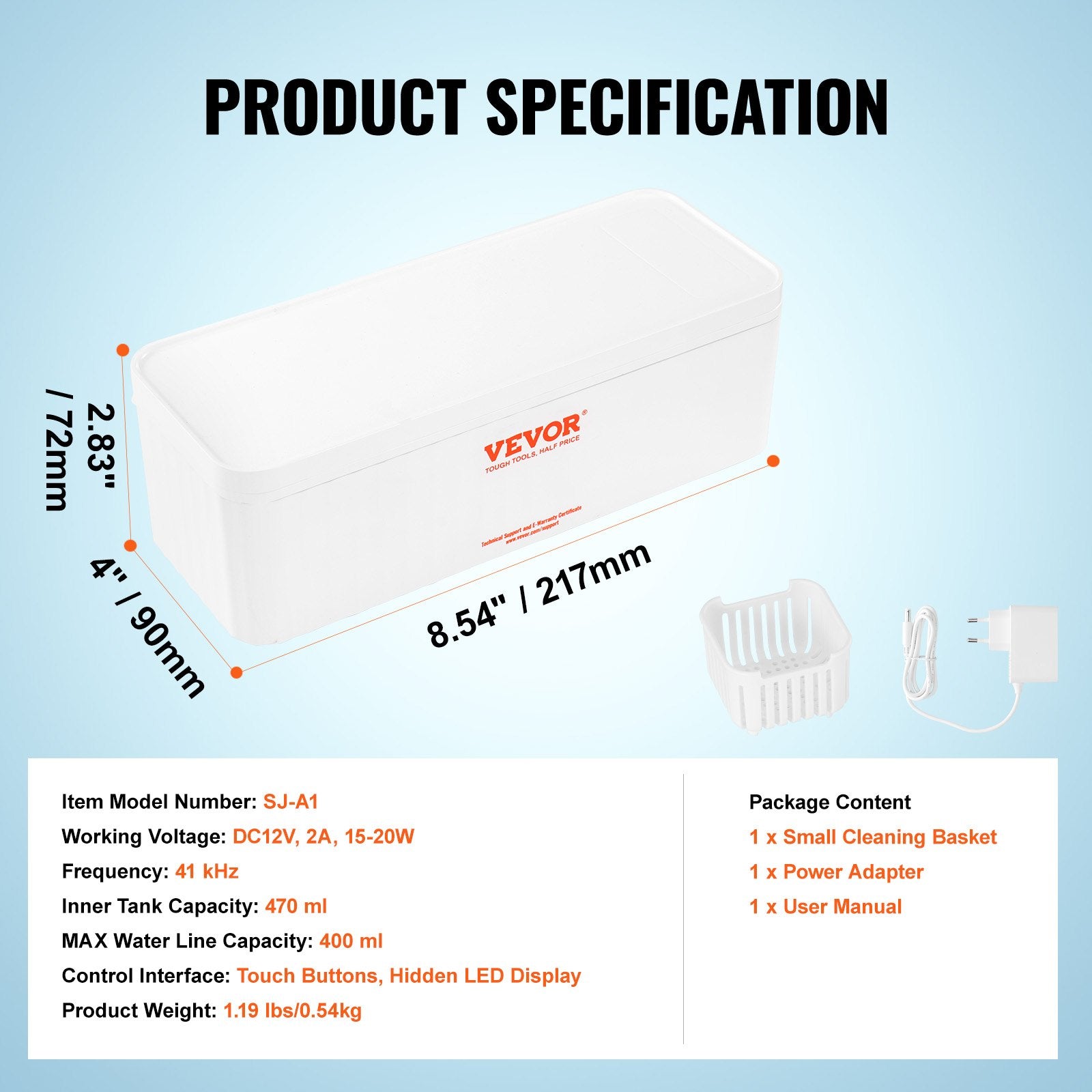 Jewelry Cleaner Ultrasonic Machine, Ultrasonic Cleaner Machine 16oz (470ml) with 4 Timer Modes, Portable V952-JYCSBQXJ35W4BF11TV3