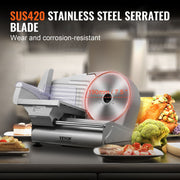 Meat Slicer, 180W Electric Deli Food Slicer with 7.5" SUS420 Stainless Steel Blade and Blade Guard, 0 - 0.6 V952-JYDRQPJ180WJFCEOPV3