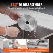 Meat Slicer, 180W Electric Deli Food Slicer with 7.5" SUS420 Stainless Steel Blade and Blade Guard, 0 - 0.6 V952-JYDRQPJ180WJFCEOPV3