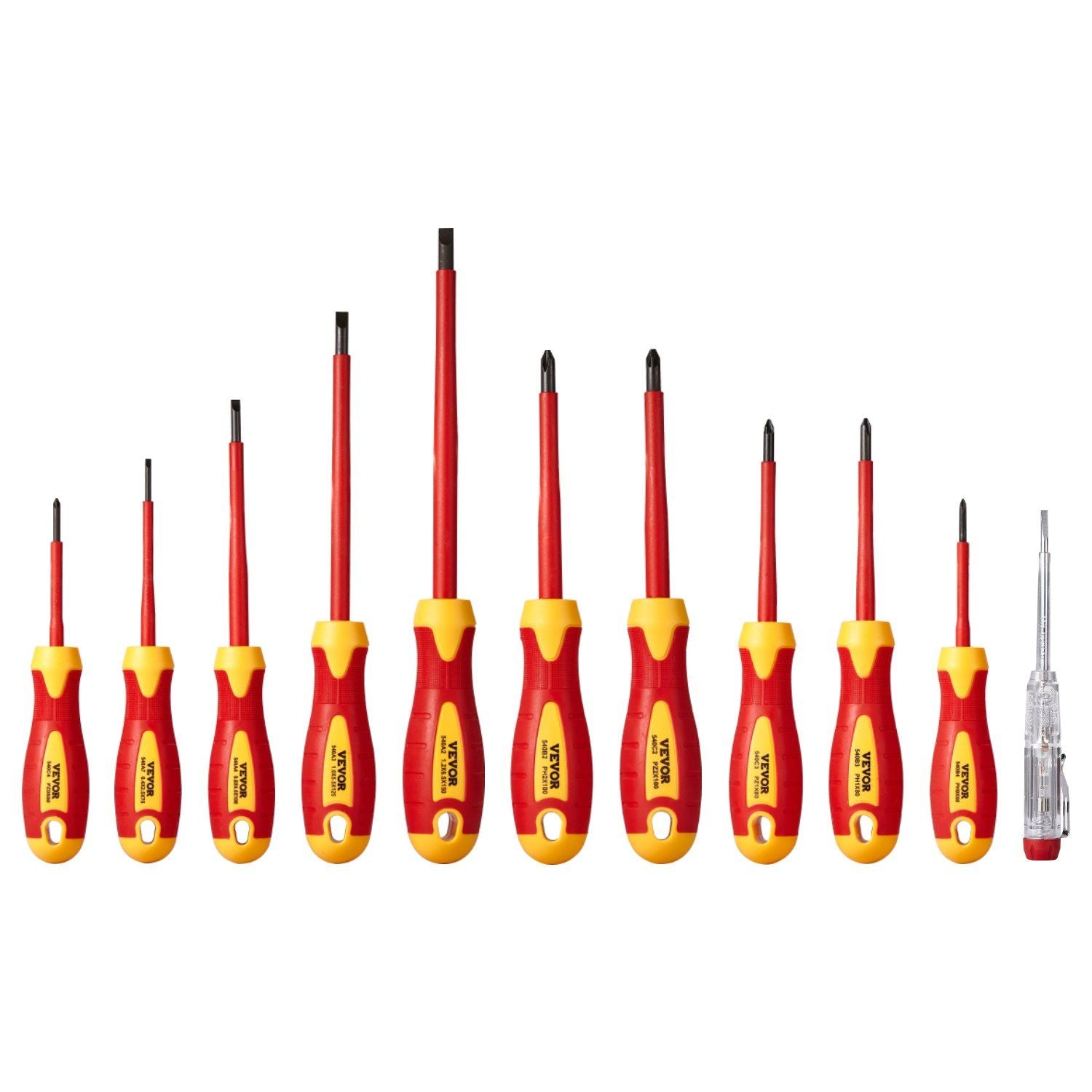 Insulated Screwdriver Set, 11-Piece Professional Electrical Screwdriver Set, Insulated Electrician Tool Set V952-JYGJTZ11PCSJNBR6KV0