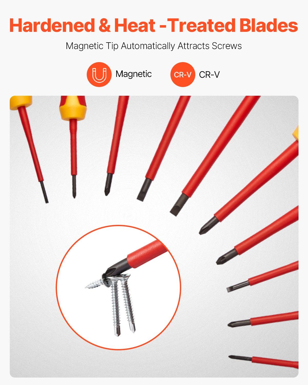 Insulated Screwdriver Set, 11-Piece Professional Electrical Screwdriver Set, Insulated Electrician Tool Set V952-JYGJTZ11PCSJNBR6KV0