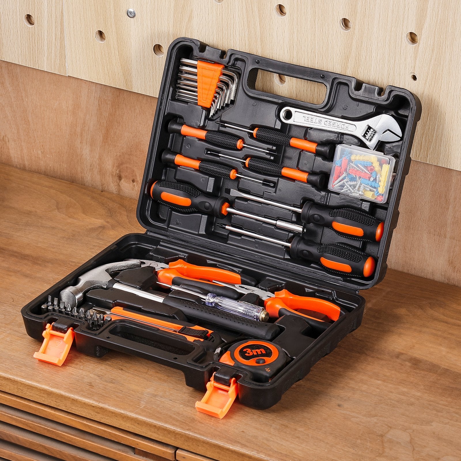 Tool Kit 132 Piece General Household Hand Tool Set with Portable Tool Case V952-JYGJTZ148PCSEF4LIV0