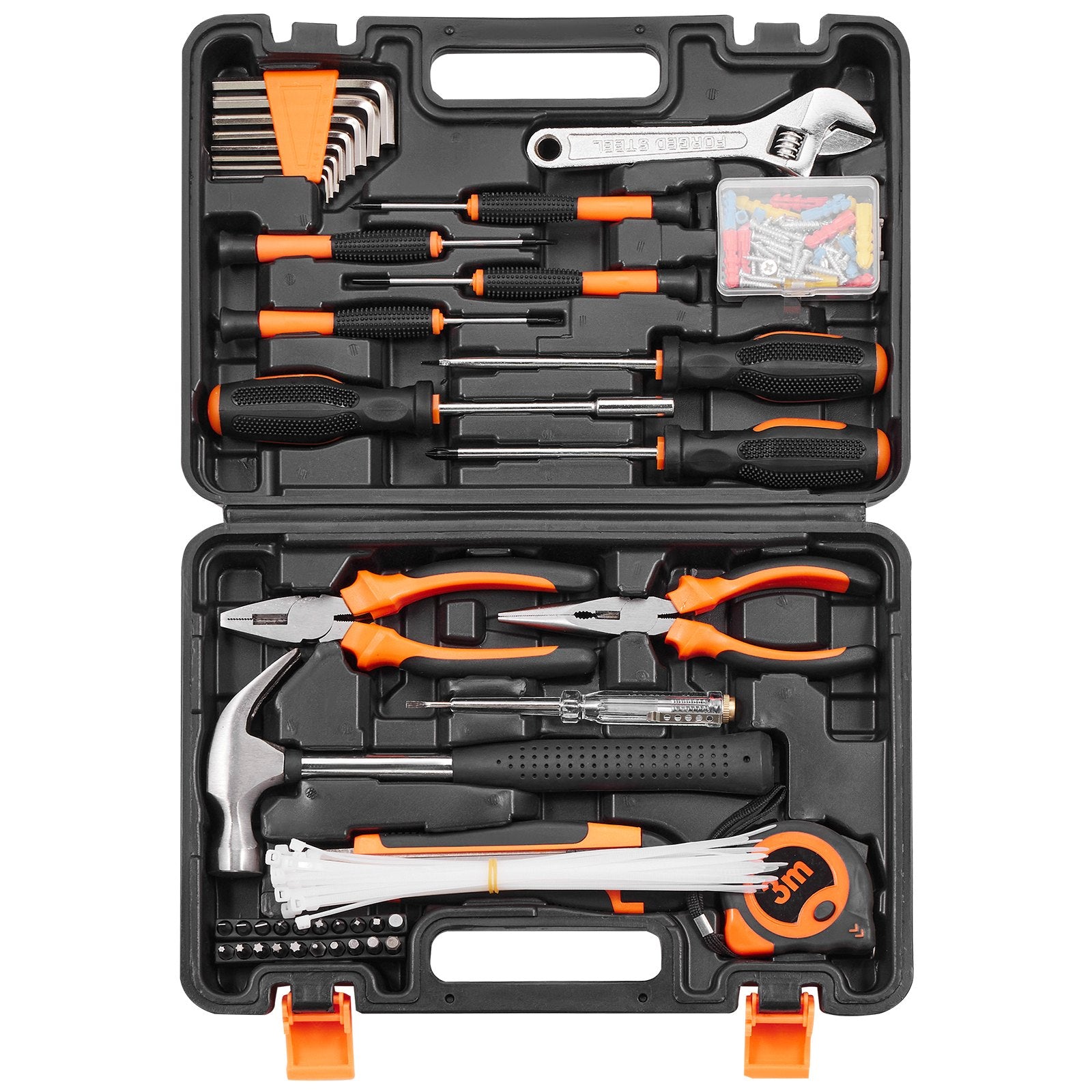 Tool Kit 132 Piece General Household Hand Tool Set with Portable Tool Case V952-JYGJTZ148PCSEF4LIV0