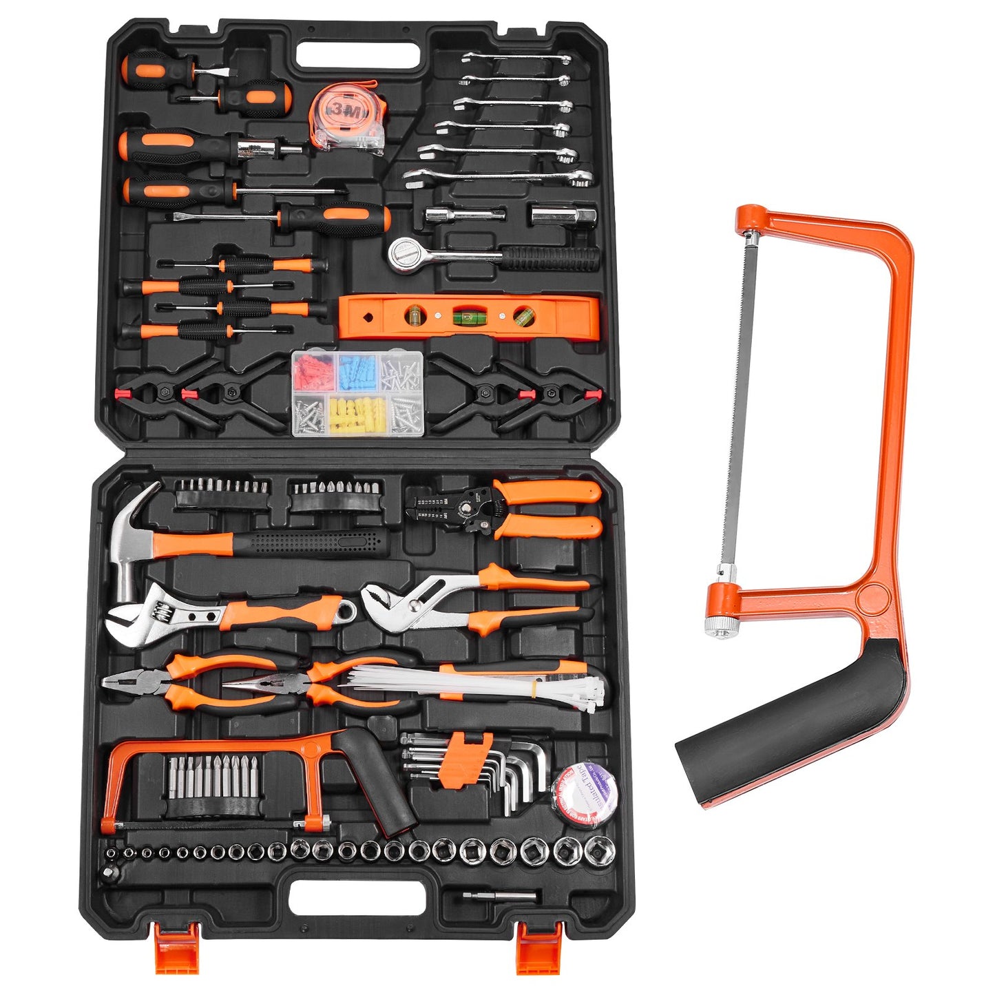 Tool Kit 216 Piece General Household Hand Tool Set with Portable Tool Case V952-JYGJTZ799PCSGG78EV0