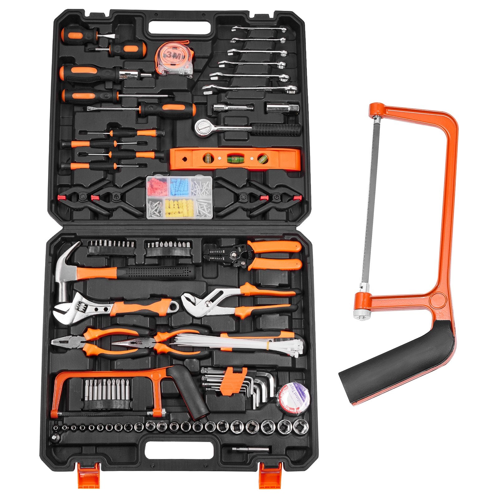 Tool Kit 216 Piece General Household Hand Tool Set with Portable Tool Case V952-JYGJTZ799PCSGG78EV0