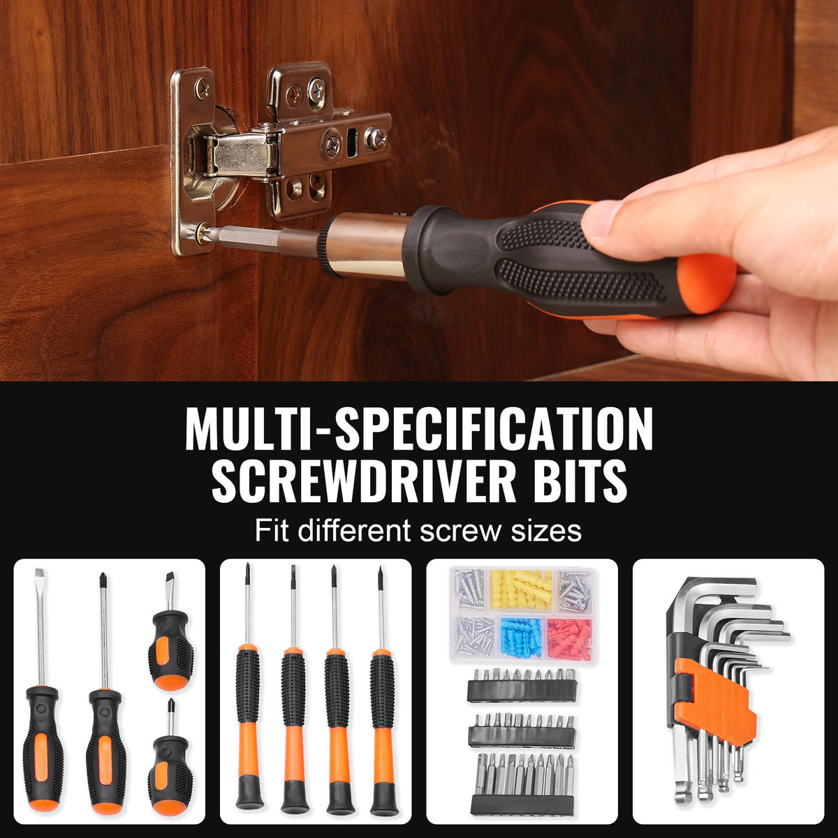 Tool Kit 216 Piece General Household Hand Tool Set with Portable Tool Case V952-JYGJTZ799PCSGG78EV0