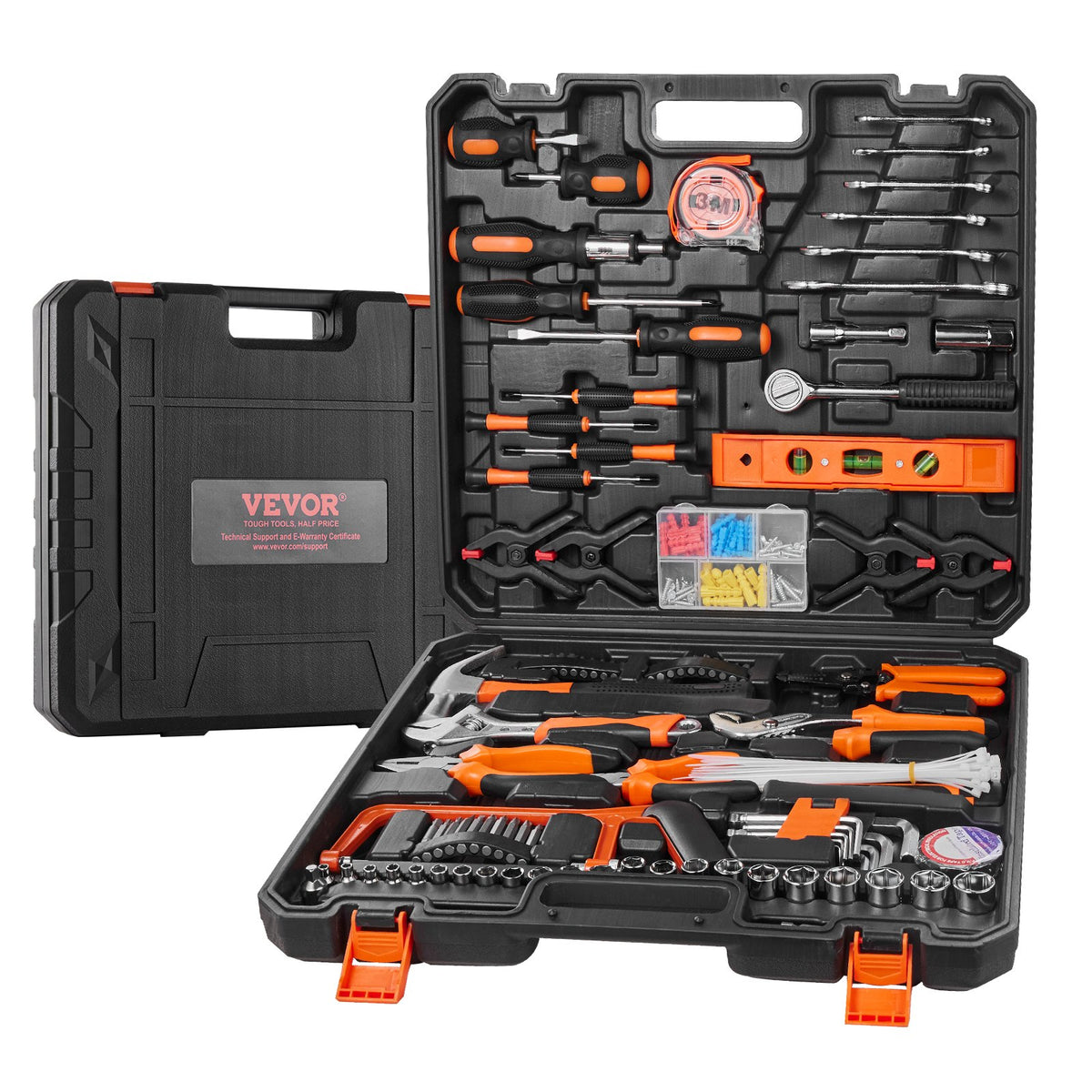 Tool Kit 216 Piece General Household Hand Tool Set with Portable Tool Case V952-JYGJTZ799PCSGG78EV0