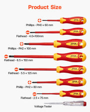 Insulated Screwdriver Set 12-Piece Insulated Tool Set for Electricians V952-JYGJTZJYQZJYCORXHV0