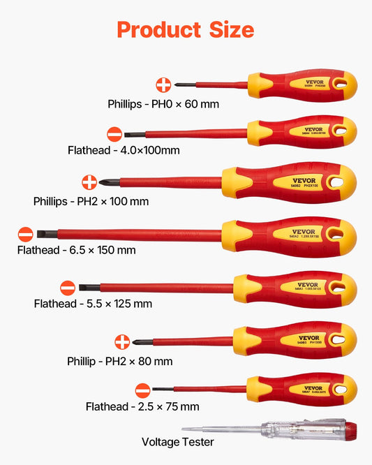 Insulated Screwdriver Set 12-Piece Insulated Tool Set for Electricians V952-JYGJTZJYQZJYCORXHV0