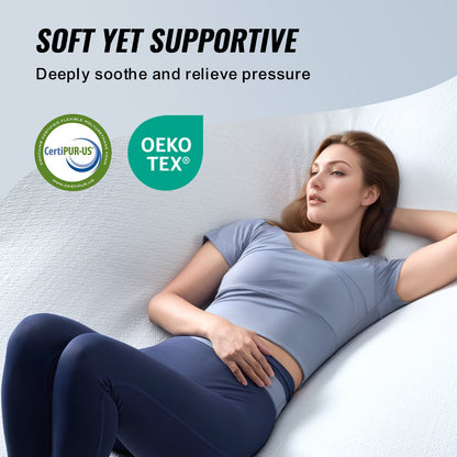Mattress Topper Memory Foam Detachable & Washable Queen 76.2 mm Thickness V952-JYHMD6080INCMVYELV0