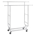 Heavy Duty Clothes Rack, Double Hanging Rod Clothing Garment Rack for Hanging Clothes, Adjustable Height and V952-JYKCYJ4858221BPVDV0