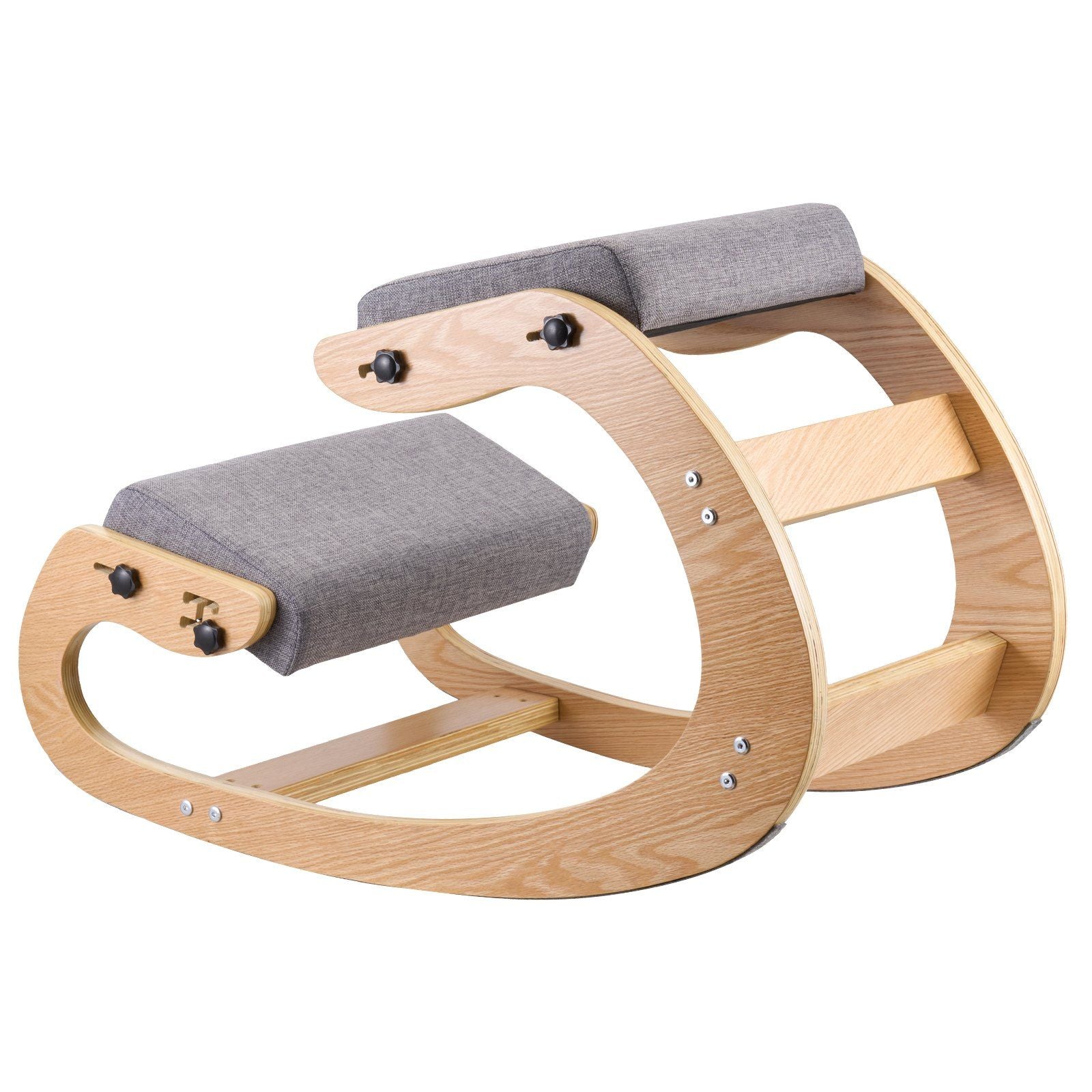 Ergonomic Kneeling Chair, Wooden Posture Knee Chair with Adjustable Thick Foam Cushions & Solid Wood Frame, V952-JYKGYHSBDLWKIM5W8001V0