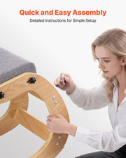 Ergonomic Kneeling Chair, Wooden Posture Knee Chair with Adjustable Thick Foam Cushions & Solid Wood Frame, V952-JYKGYHSBDLWKIM5W8001V0