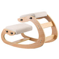 Ergonomic Kneeling Chair, Wooden Posture Knee Chair with Adjustable Thick Foam Cushions & Solid Wood Frame, V952-JYKGYMBSBDLWFBRDG001V0
