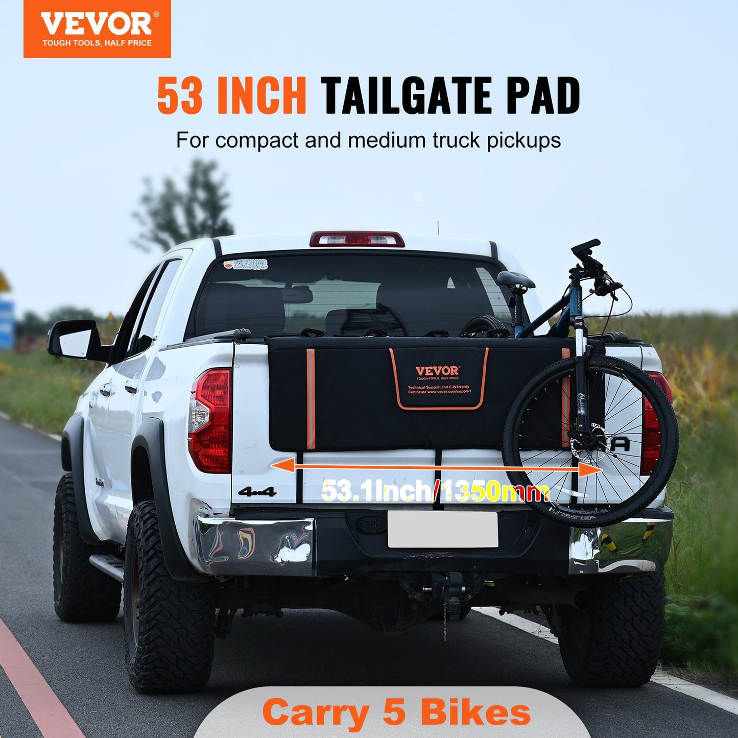 53-inch Tailgate Pad 5-Bike Pickup Truck Bed Tailgate Pad Protector Cover V952-JYKWMD54INCHUQZ4FV0