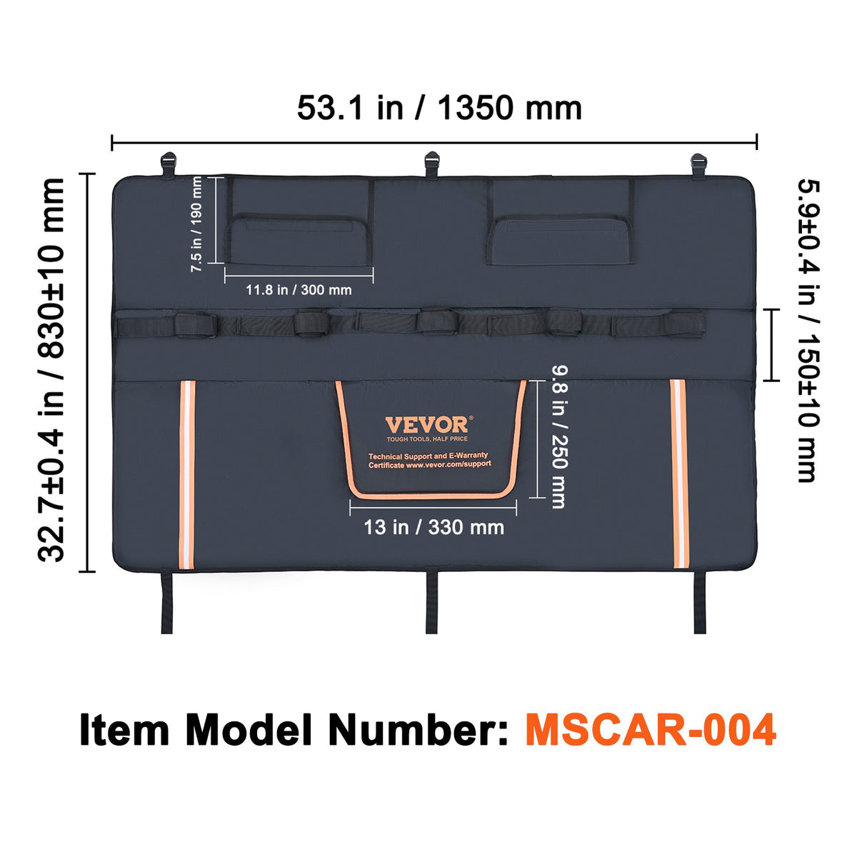 53-inch Tailgate Pad 5-Bike Pickup Truck Bed Tailgate Pad Protector Cover V952-JYKWMD54INCHUQZ4FV0