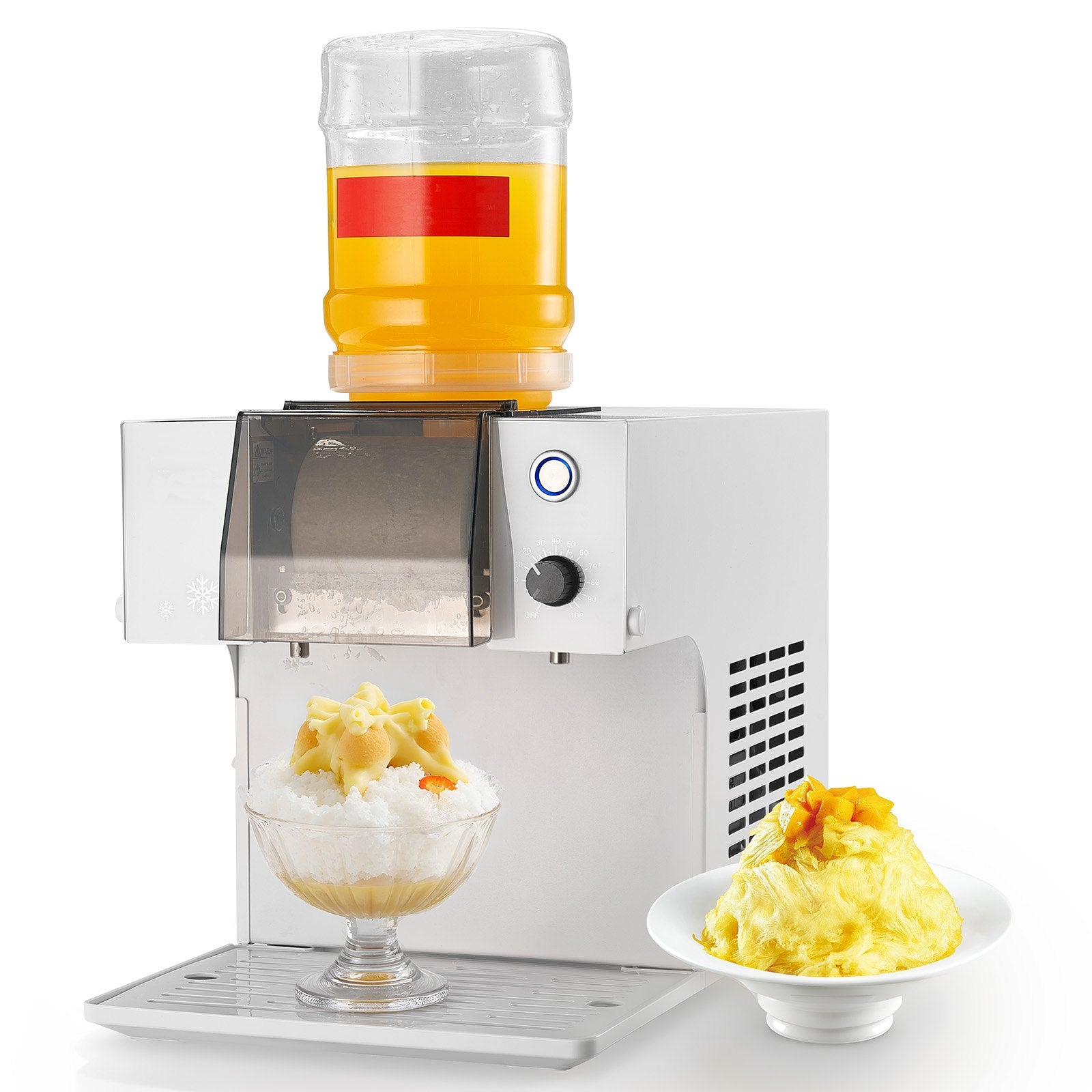 Snowflake Ice Machine, 40KG/24H Snowflake Ice Maker, Ice-Shaver Machine with Stainless Steel Blade, Electric V952-JYNBJFL40KG2DH503001V3