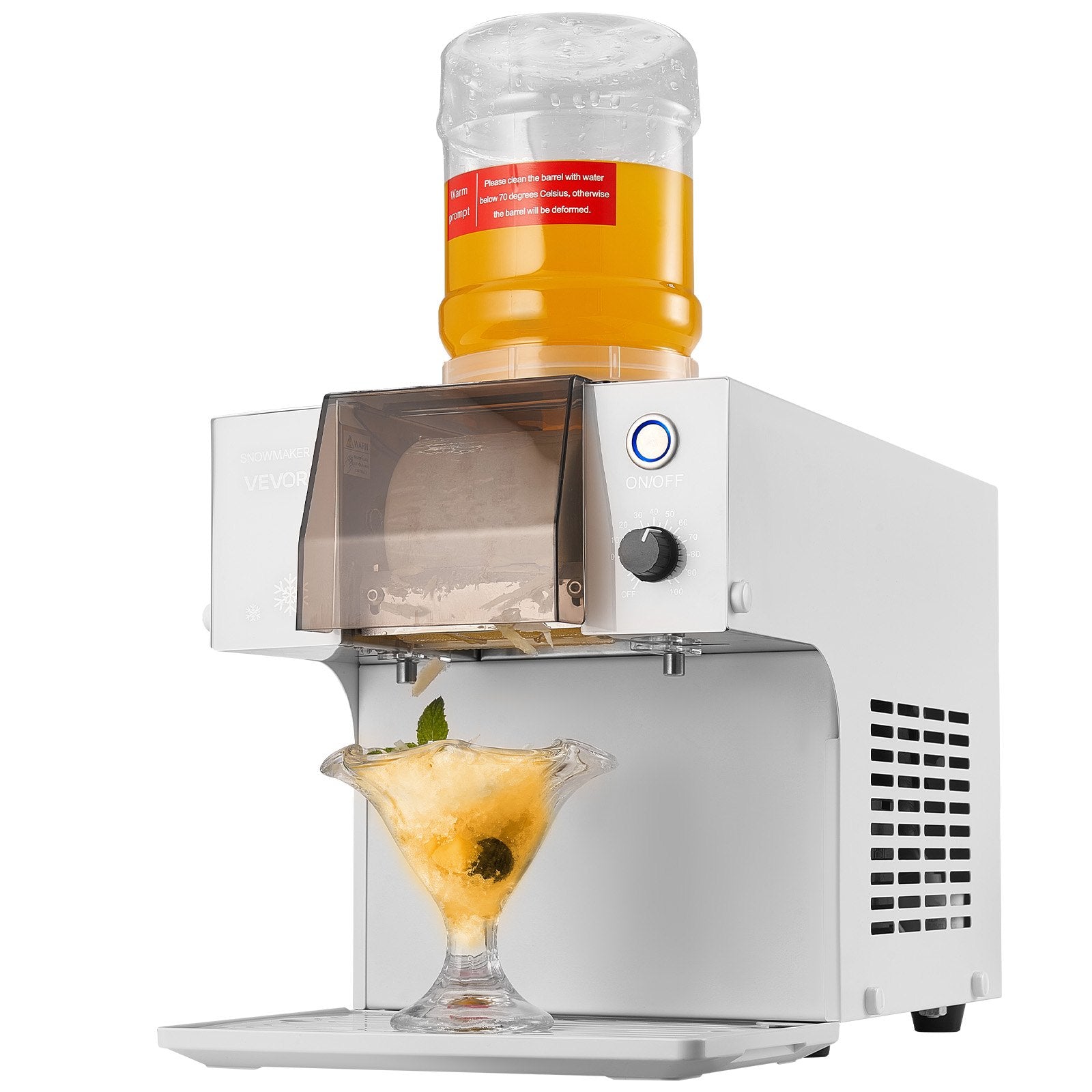 Snowflake Ice Machine, 40KG/24H Snowflake Ice Maker, Ice-Shaver Machine with Stainless Steel Blade, Electric V952-JYNBJFL40KG2DH503001V3