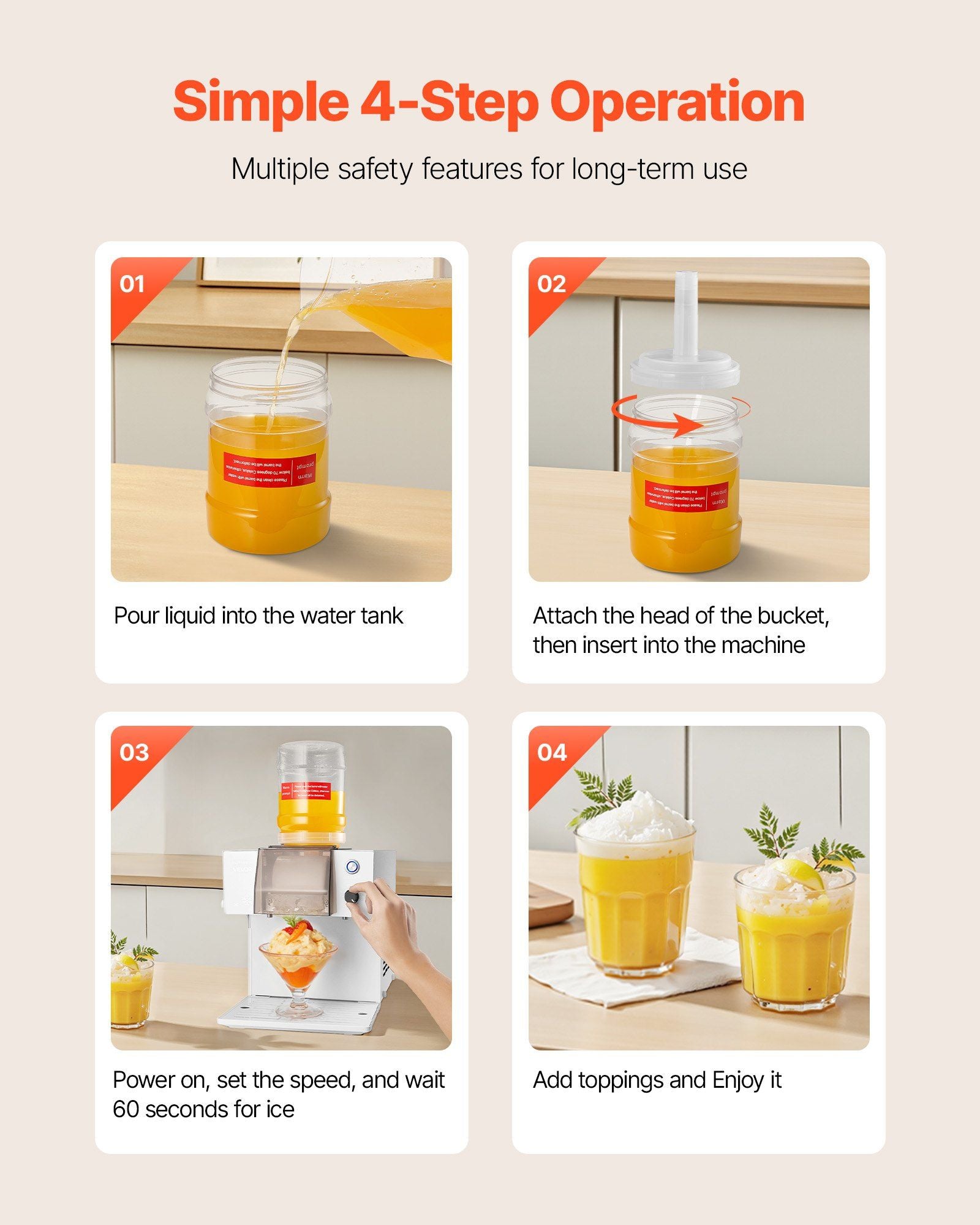 Snowflake Ice Machine, 60KG/24H Snowflake Ice Maker, Ice-Shaver Machine with Stainless Steel Blade, Electric V952-JYNBJFL60KG2QMVKB001V3
