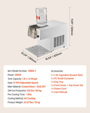 Snowflake Ice Machine, 60KG/24H Snowflake Ice Maker, Ice-Shaver Machine with Stainless Steel Blade, Electric V952-JYNBJFL60KG2QMVKB001V3