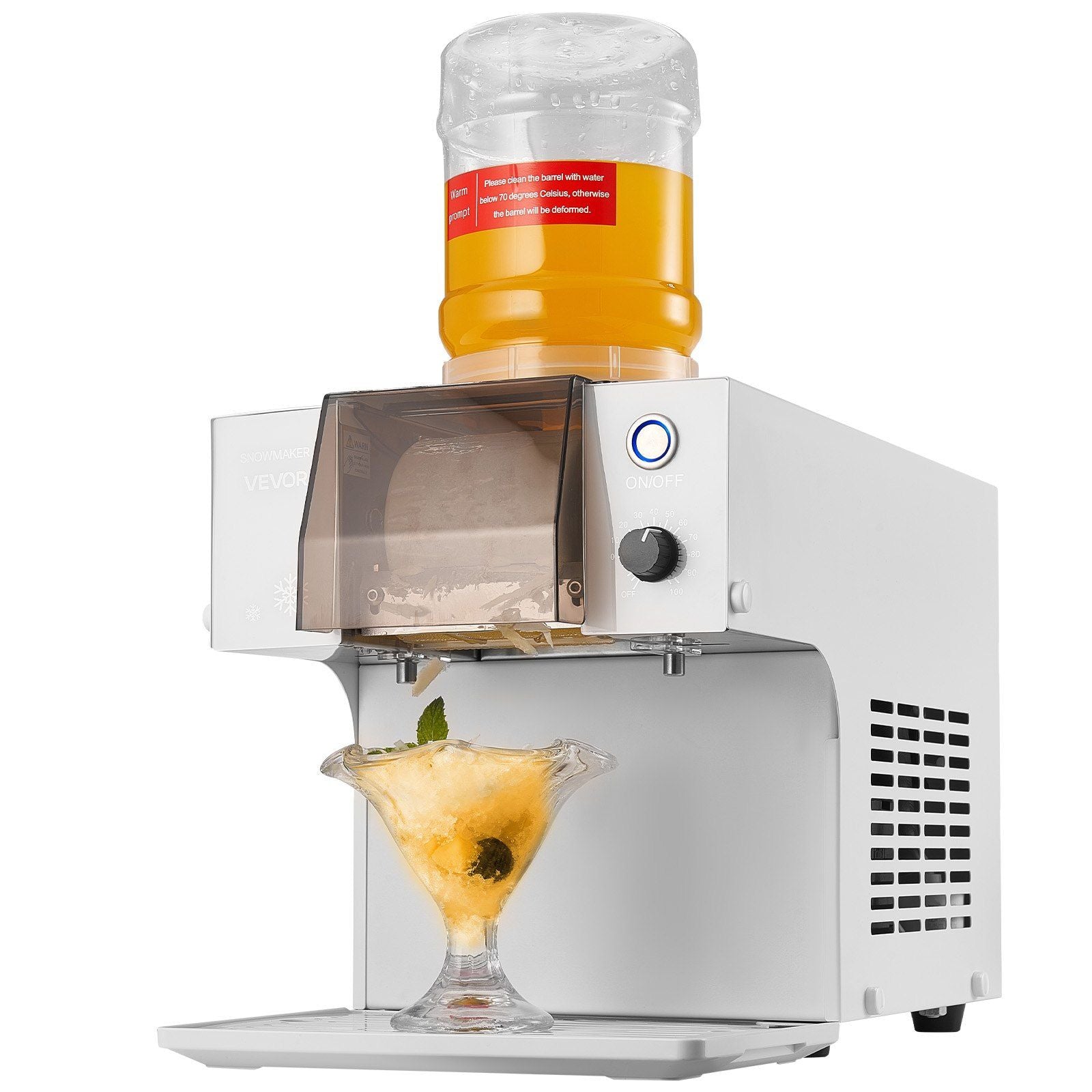 Snowflake Ice Machine, 60KG/24H Snowflake Ice Maker, Ice-Shaver Machine with Stainless Steel Blade, Electric V952-JYNBJFL60KG2QMVKB001V3