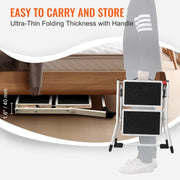 Step Ladder 2-Step 150kg Capacity, Ergonomic Folding Steel Step Stool with Wide Anti-Slip Pedal, Sturdy Step V952-JYTDGKZDLB00QE3JSV0