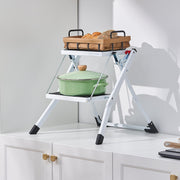 Step Ladder 2-Step 150kg Capacity, Ergonomic Folding Steel Step Stool with Wide Anti-Slip Pedal, Sturdy Step V952-JYTDGKZDLB00QE3JSV0