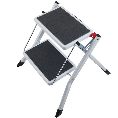 Step Ladder 2-Step 150kg Capacity, Ergonomic Folding Steel Step Stool with Wide Anti-Slip Pedal, Sturdy Step V952-JYTDGKZDLB00QE3JSV0