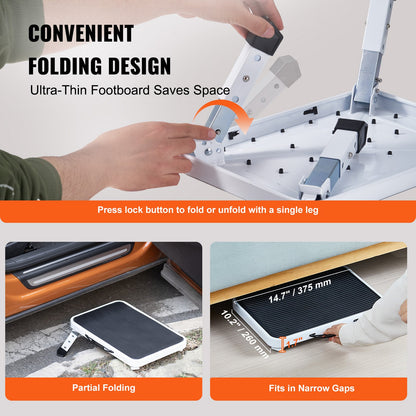 Step Stool 1-Step 150KG Capacity, Folding Steel Step Ladder 3 Adjustable Height, Portable Toddler Step Stools V952-JYTDGYBWFSKZJ2NKYV0