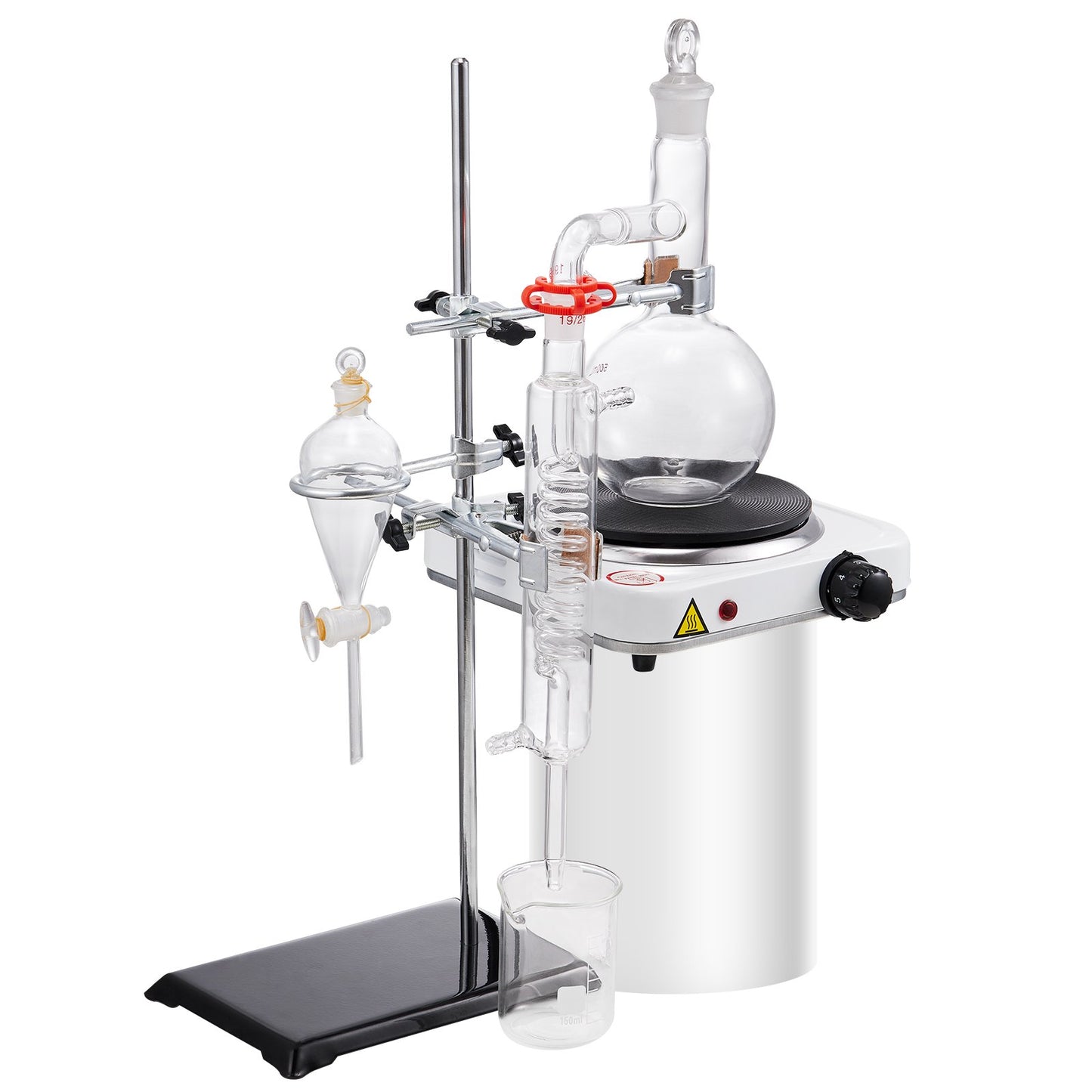 Essential Oil Distillation Kit, 500ml Distillation Apparatus, 3.3 Boro Lab Glassware Distillation Kit with V952-JYTQBLZZJPDJRG1A4V3