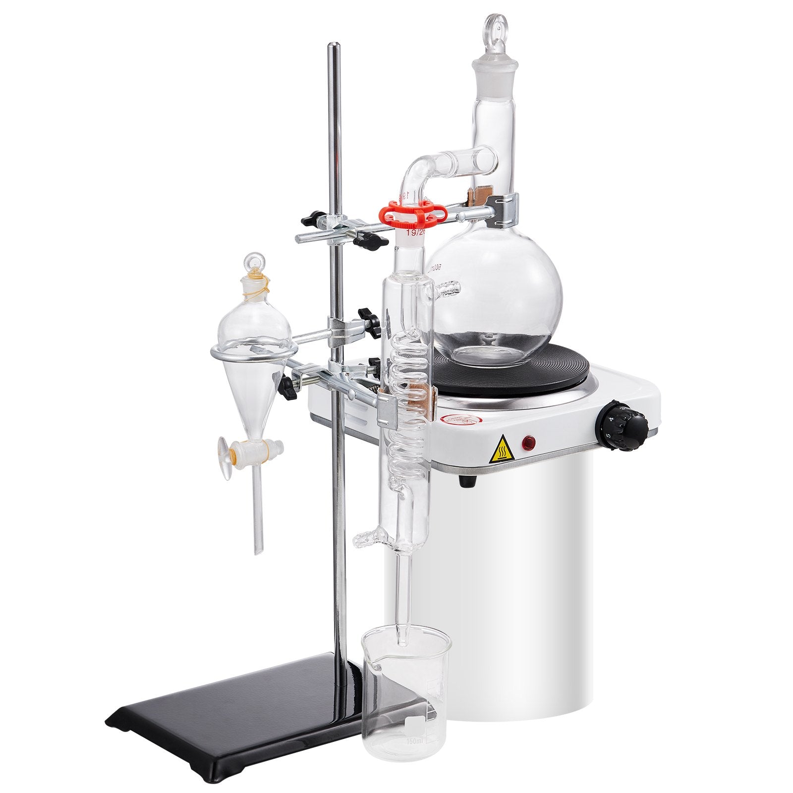 Essential Oil Distillation Kit, 500ml Distillation Apparatus, 3.3 Boro Lab Glassware Distillation Kit with V952-JYTQBLZZJPDJRG1A4V3