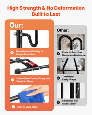 Bike Rack, Upright Bike Stand Floor for 406.4 to 700 mm Mountain & Road Bikes, Vertical & Horizontal Bicycle V952-JYZXCTFJHSHJ435N7001V0