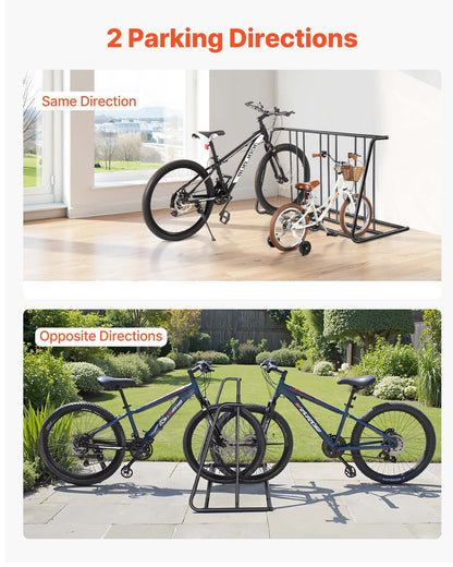 Bike Rack, Fits Tire Width 3 Inch/76.2 mm, Carbon Steel Double-Sided Grid Bike Rack Stand, Freestanding V952-JYZXCTFJHSHJKX23S001V0