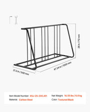 Bike Rack, Fits Tire Width 3 Inch/76.2 mm, Carbon Steel Double-Sided Grid Bike Rack Stand, Freestanding V952-JYZXCTFJHSHJKX23S001V0