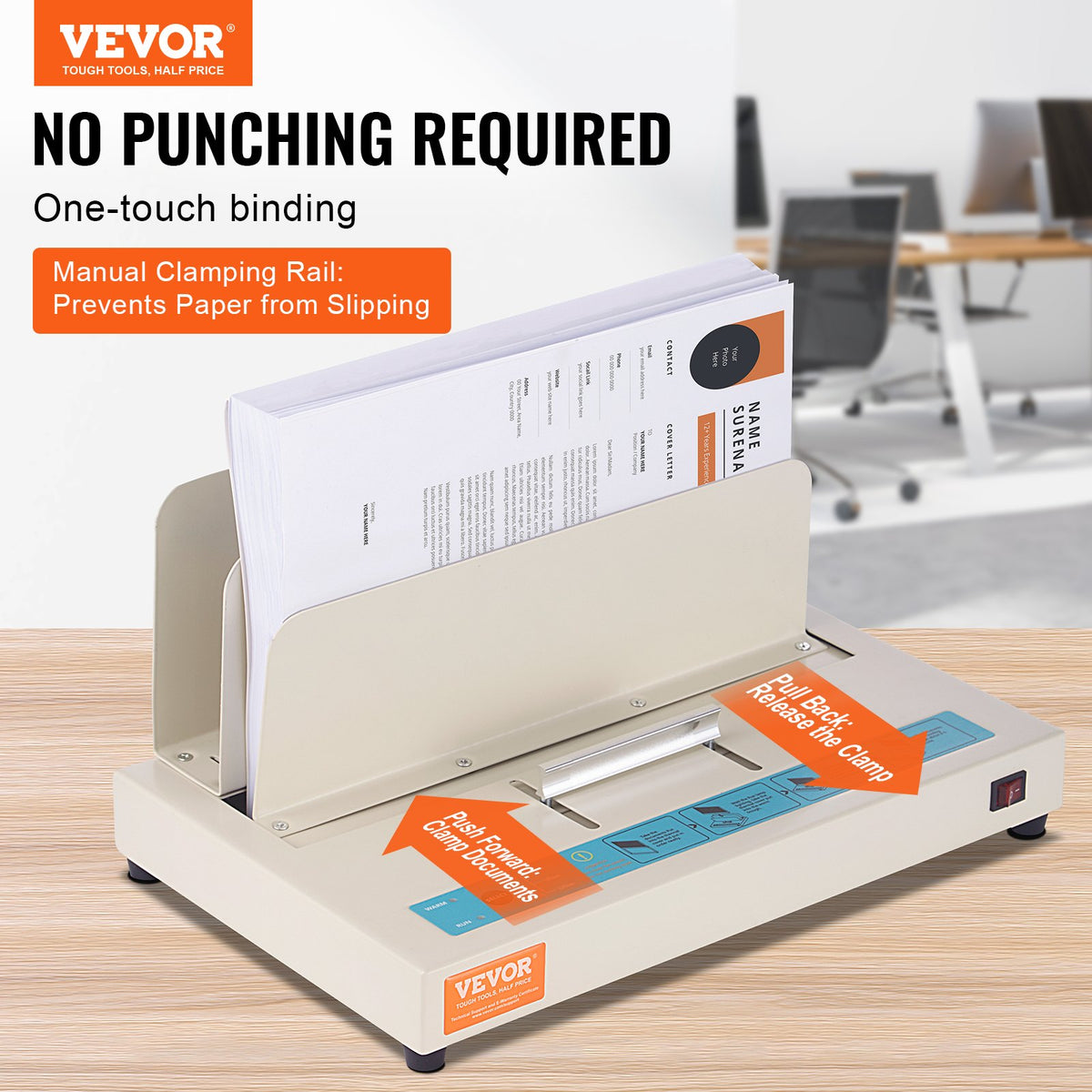 Thermal Binding Machine, 500 Sheets Capacity Book Binding Machine, Thermal Book Binder 50mm Binding Thickness V952-JZJ20500Z126NIUG7V3