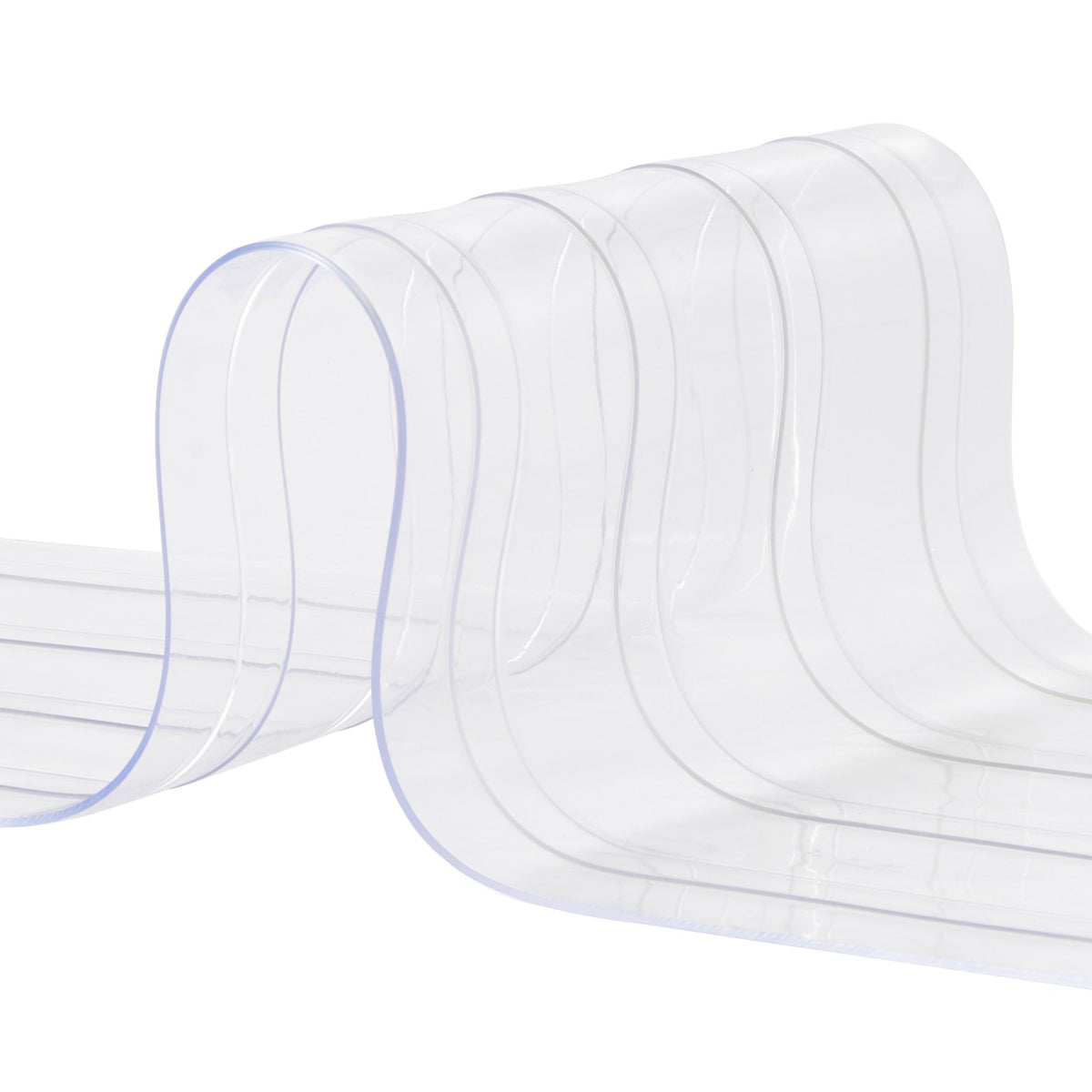 Strip Curtain, 3048 cm L x 30.5 cm W x 3 mm Thickness, Clear Ribbed PVC Curtain Strip Door Bulk Roll, Plastic V952-JZMLJZDLWWJCM7HTCV0