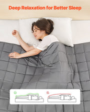 Weighted Blanket, 11 kg, 2235 x 2640 mm King Size, Cooling Breathable Heavy Blanket with Glass Beads, V952-JZMTDLBT25LBE74QP001V0
