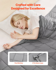 Weighted Blanket, 11 kg, 2235 x 2640 mm King Size, Cooling Breathable Heavy Blanket with Glass Beads, V952-JZMTDLBT25LBE74QP001V0