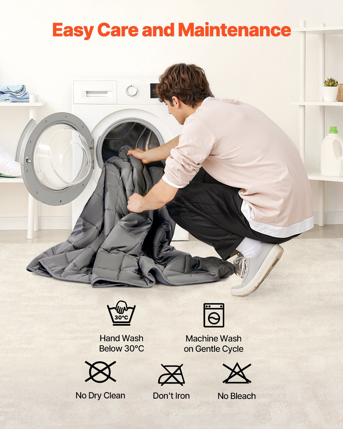 Weighted Blanket, 11 kg, 2235 x 2640 mm King Size, Cooling Breathable Heavy Blanket with Glass Beads, V952-JZMTDLBT25LBE74QP001V0