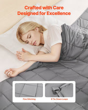 Weighted Blanket, 11 kg, 1524 x 2032 mm Queen Size, Cooling Breathable Heavy Blanket with Glass Beads, V952-JZMTDLBT25LBKZUM5001V0