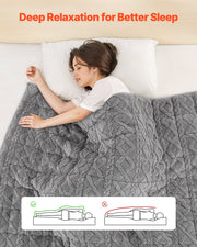Weighted Blanket, 9 kg, 1524 x 2032 mm Queen Size, Sherpa Fleece Heavy Blanket with Glass Beads, Soft Warm V952-JZMTYGRTHRT2DXUNJ001V0
