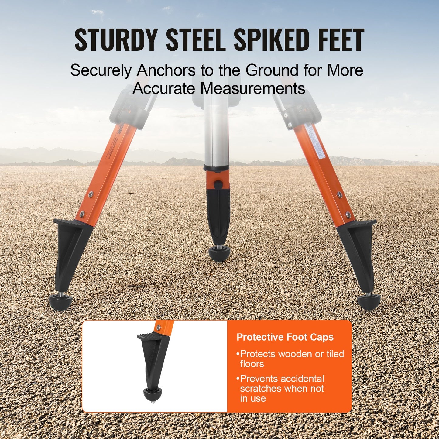 Laser Level Tripod Stand 5/8"-11 Thread 27.16-67.71 in Height Adjustment V952-JZSJJZXSJS008GPZVV0