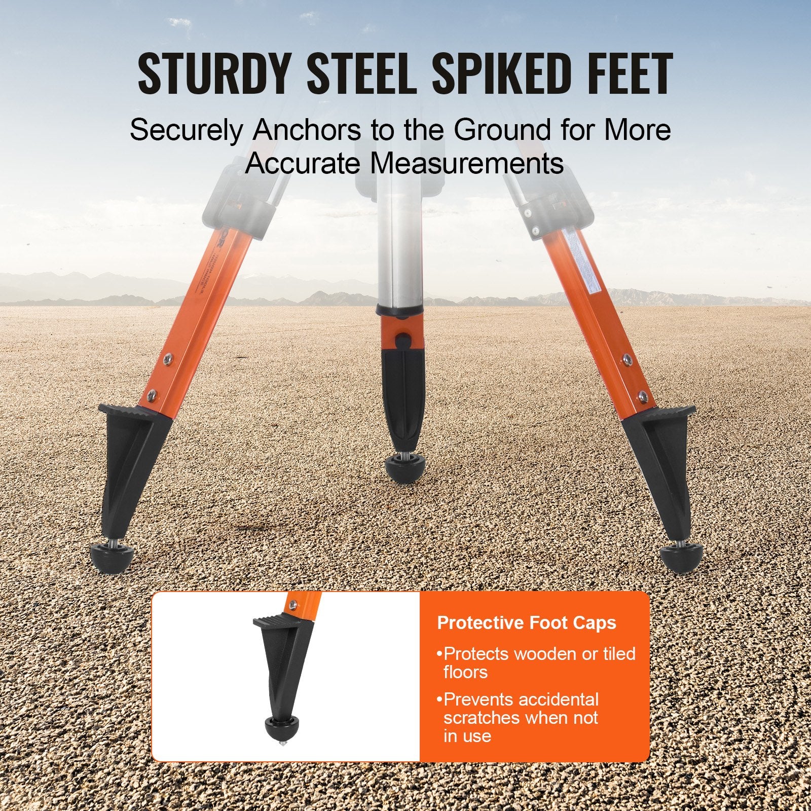 Laser Level Tripod Stand 5/8"-11 Thread 27.16-67.71 in Height Adjustment V952-JZSJJZXSJS008GPZVV0