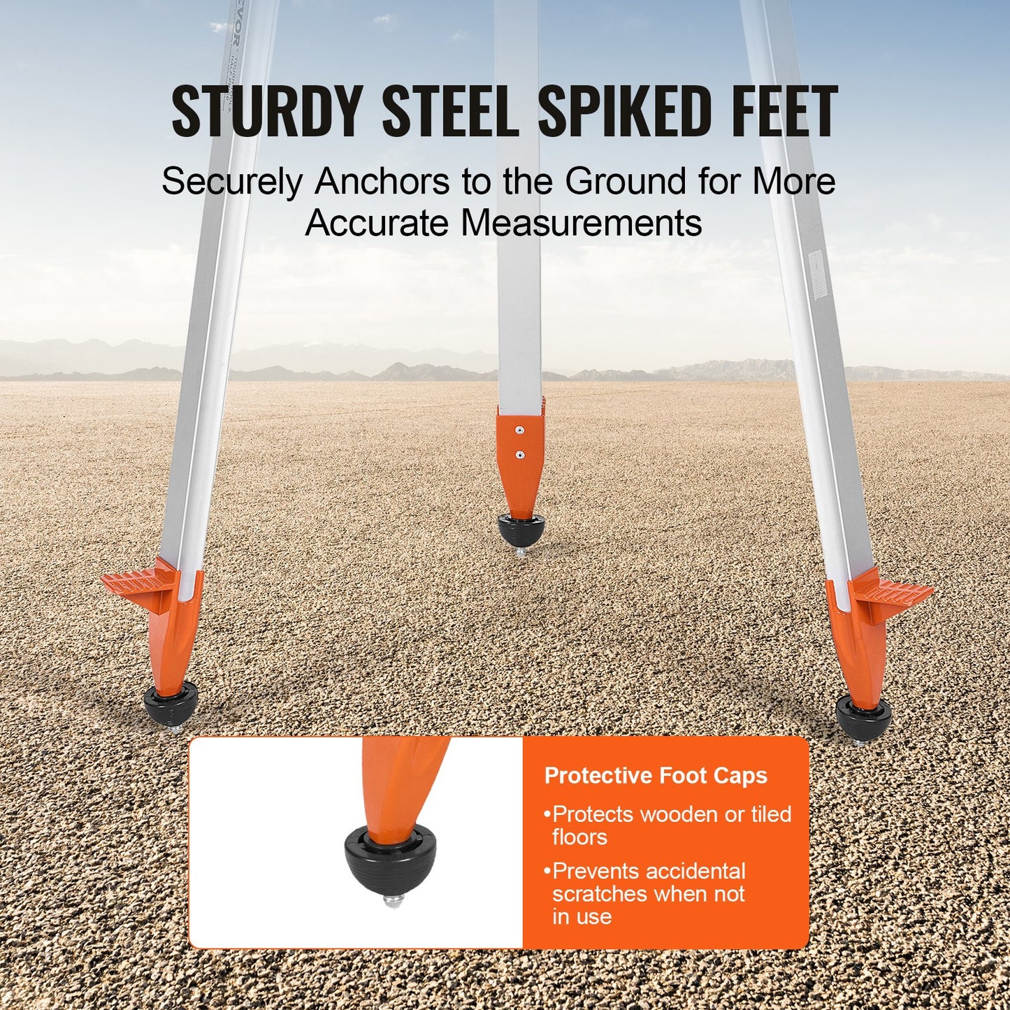 Laser Level Tripod Stand 5/8"-11 Thread 16.53-65.55 in Height Adjustment V952-JZSJJZYSSTS02U6QMV0