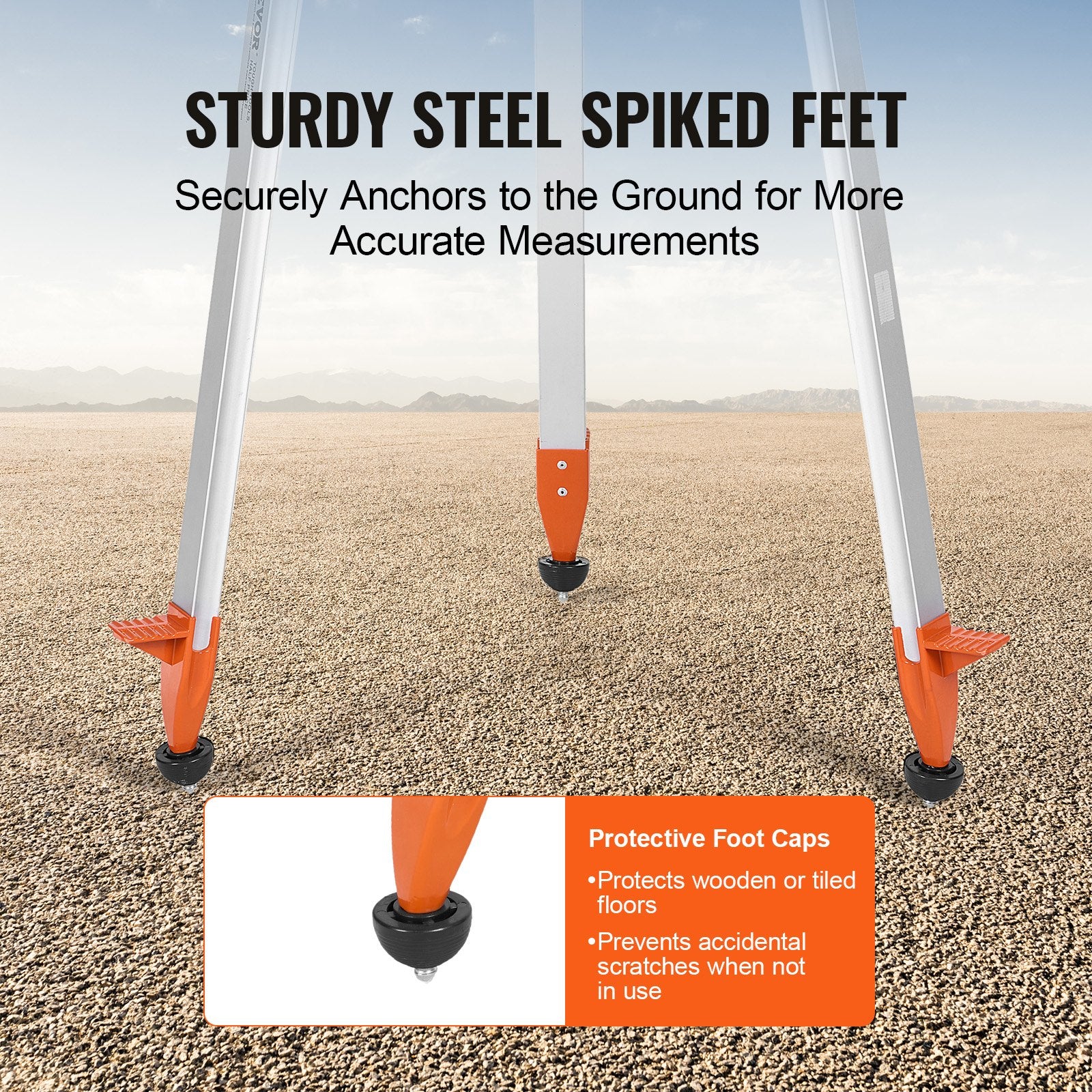 Laser Level Tripod Stand 5/8"-11 Thread 16.53-65.55 in Height Adjustment V952-JZSJJZYSSTS02U6QMV0