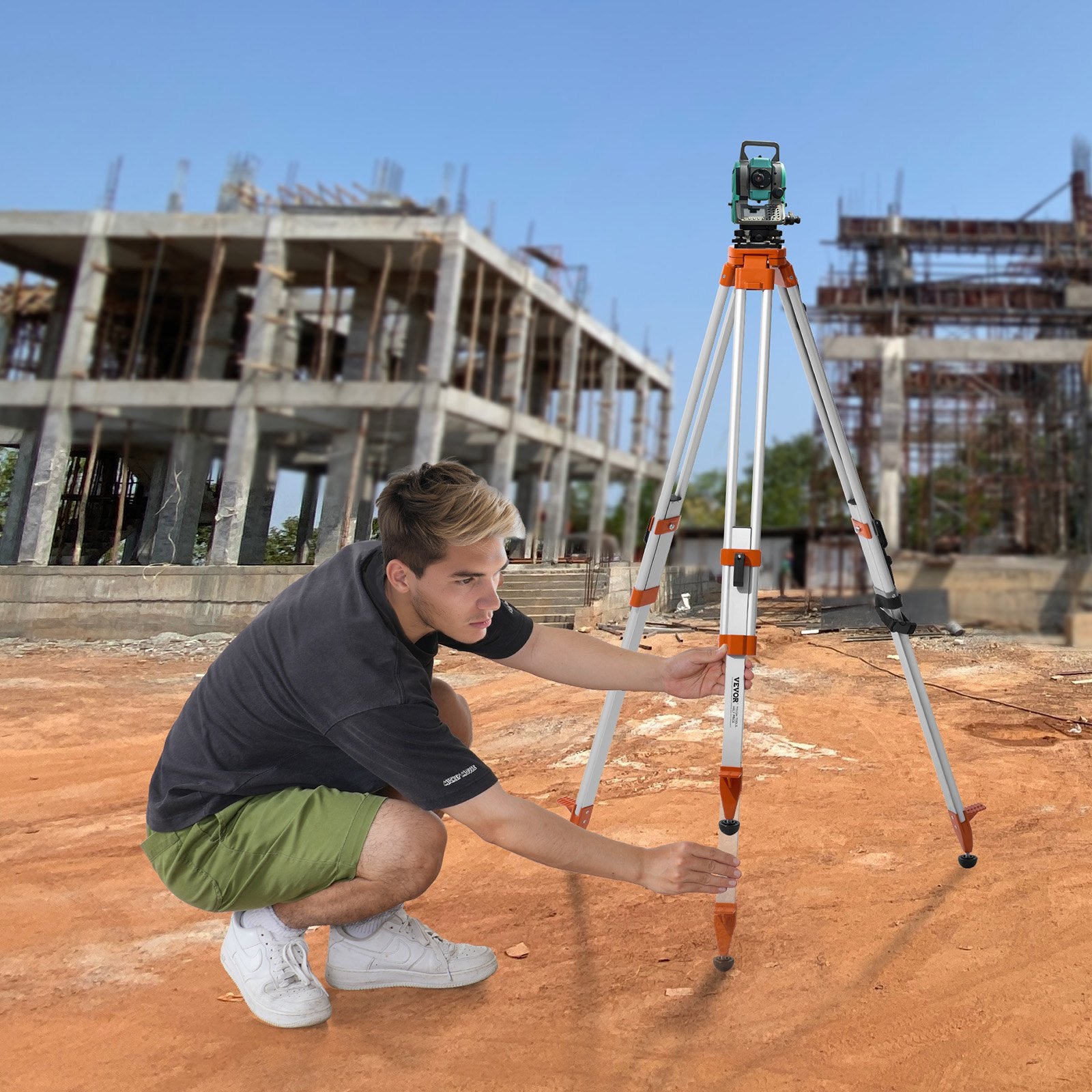 Laser Level Tripod Stand 5/8"-11 Thread 16.53-65.55 in Height Adjustment V952-JZSJJZYSSTS02U6QMV0