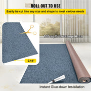 Gray Marine Carpet 6 ft x 36 ft, Boat Carpet Rugs, Indoor Outdoor Rugs for Patio Deck Anti-Slide TPR V952-JZXWDTHS1.8X11M01V0
