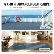 Gray Marine Carpet 6 ft x 39.3 ft Marine Carpeting Marine Grade Carpet for Boats with Waterproof Back Outdoor V952-JZXWDTHS1.8X12M01V0